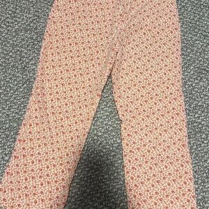 Faded Glory Pink and White Floral Pants